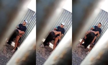 Flagra de sexo na festa ao ar livre com piranha traindo namorado