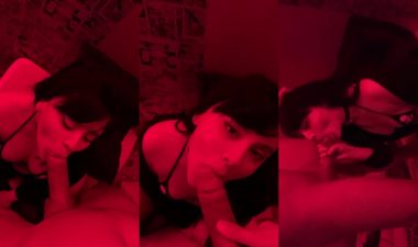 Lua Uchiha fazendo boquete e levando gozada