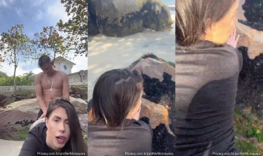 Mc Mayara transando na praia sem camisinha