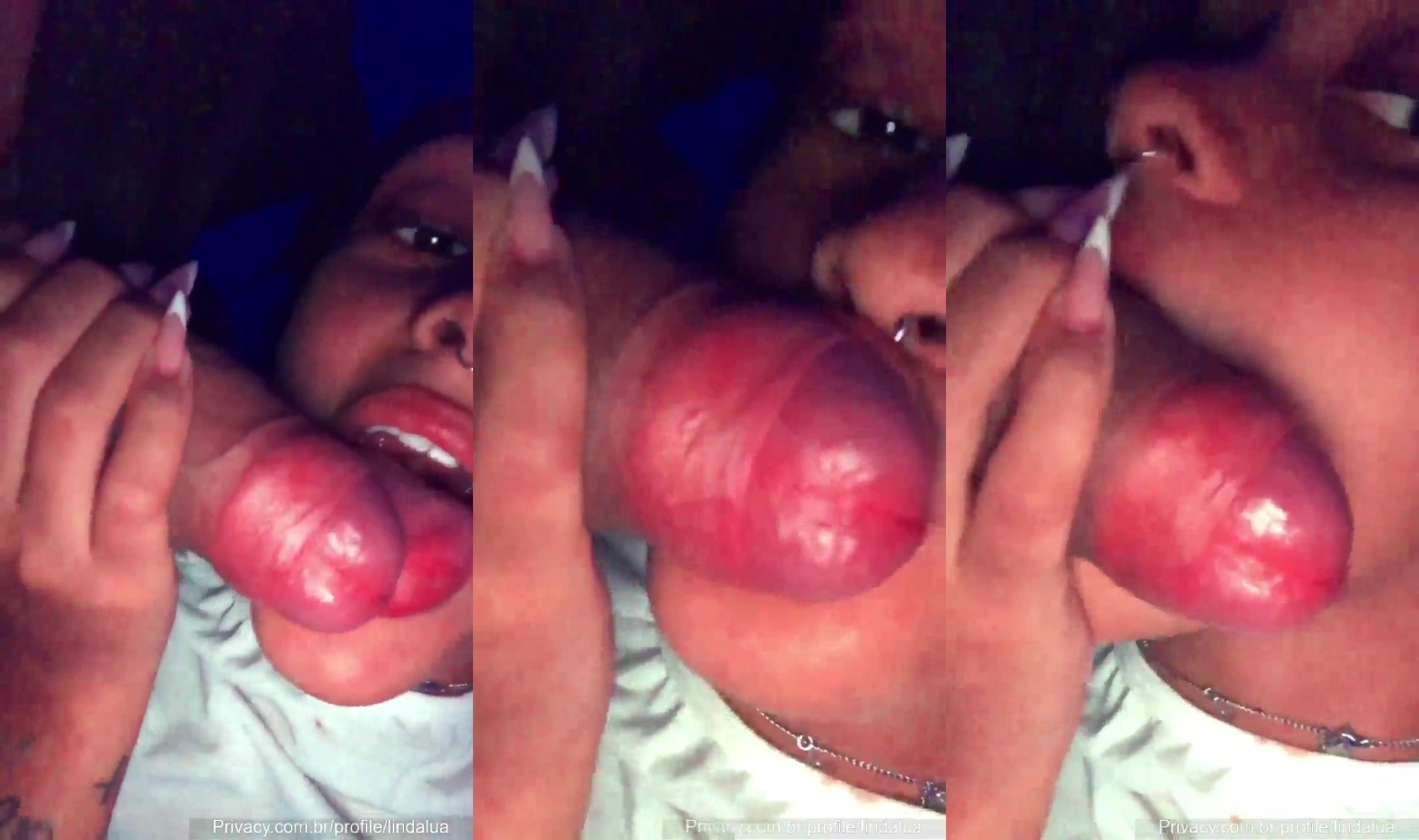 Novinha Linda Lua fazendo boquete no namorado