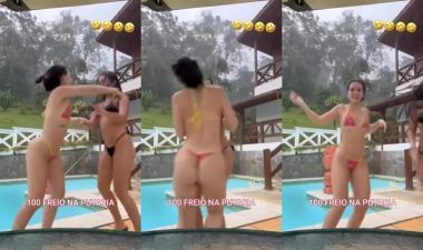 OnlyFans Mel Maia mostrando a bucetinha com amiga do Instagram