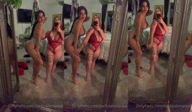 OnlyFans Vazado Larissa Lima e Jess Coraline dançando nua em frente ao espelho