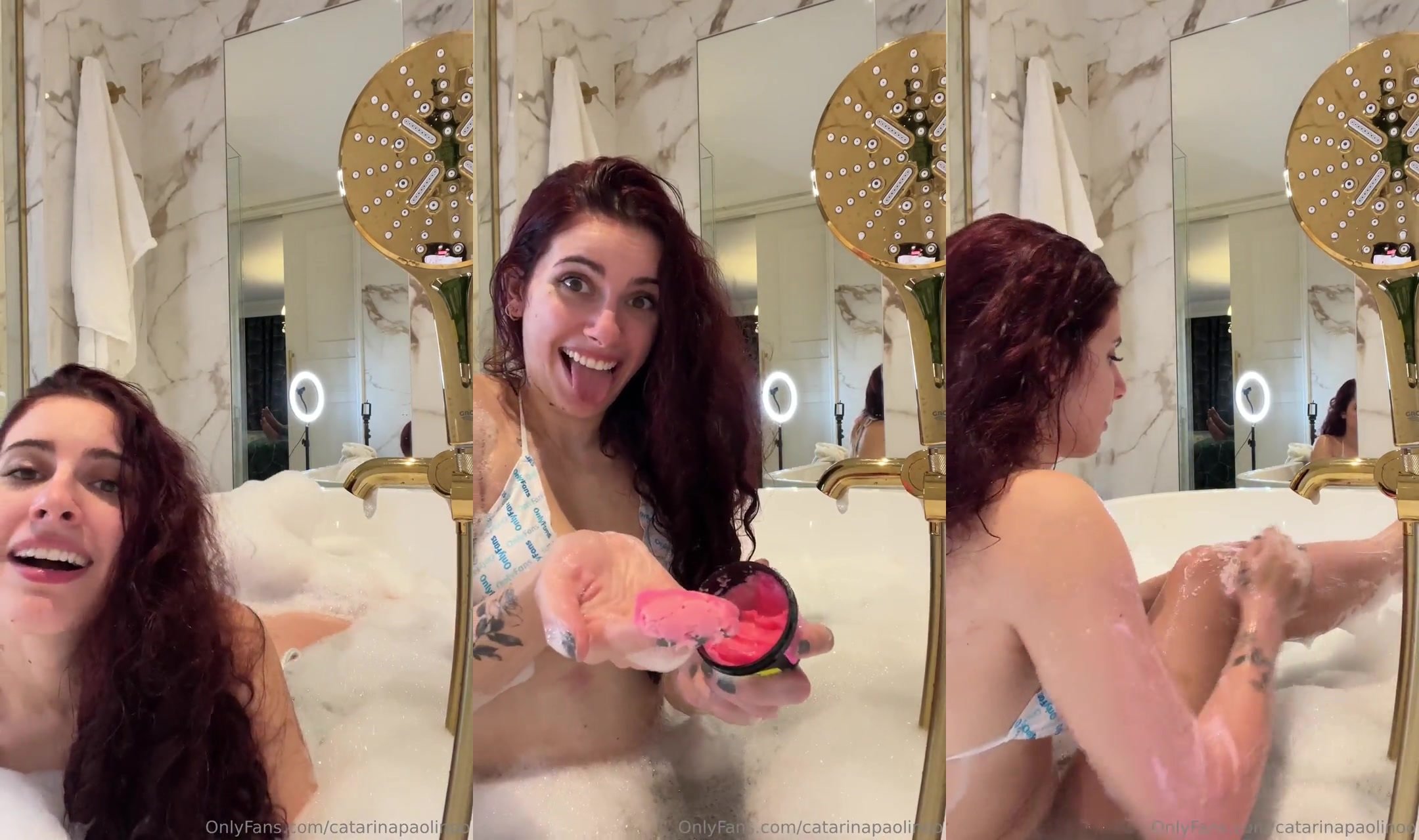 Onlyfans Catarina Paolino tomando banho na banheira