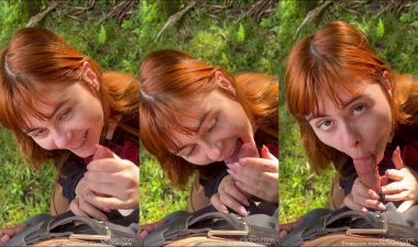 Ruiva do Privacy Sttaringartx pagando boquete em público