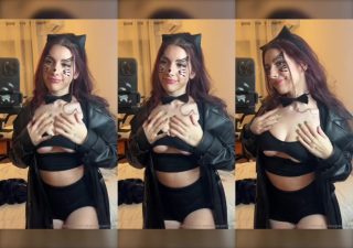 catarina paolino vestida de gatinha sensual pronta pro carnaval